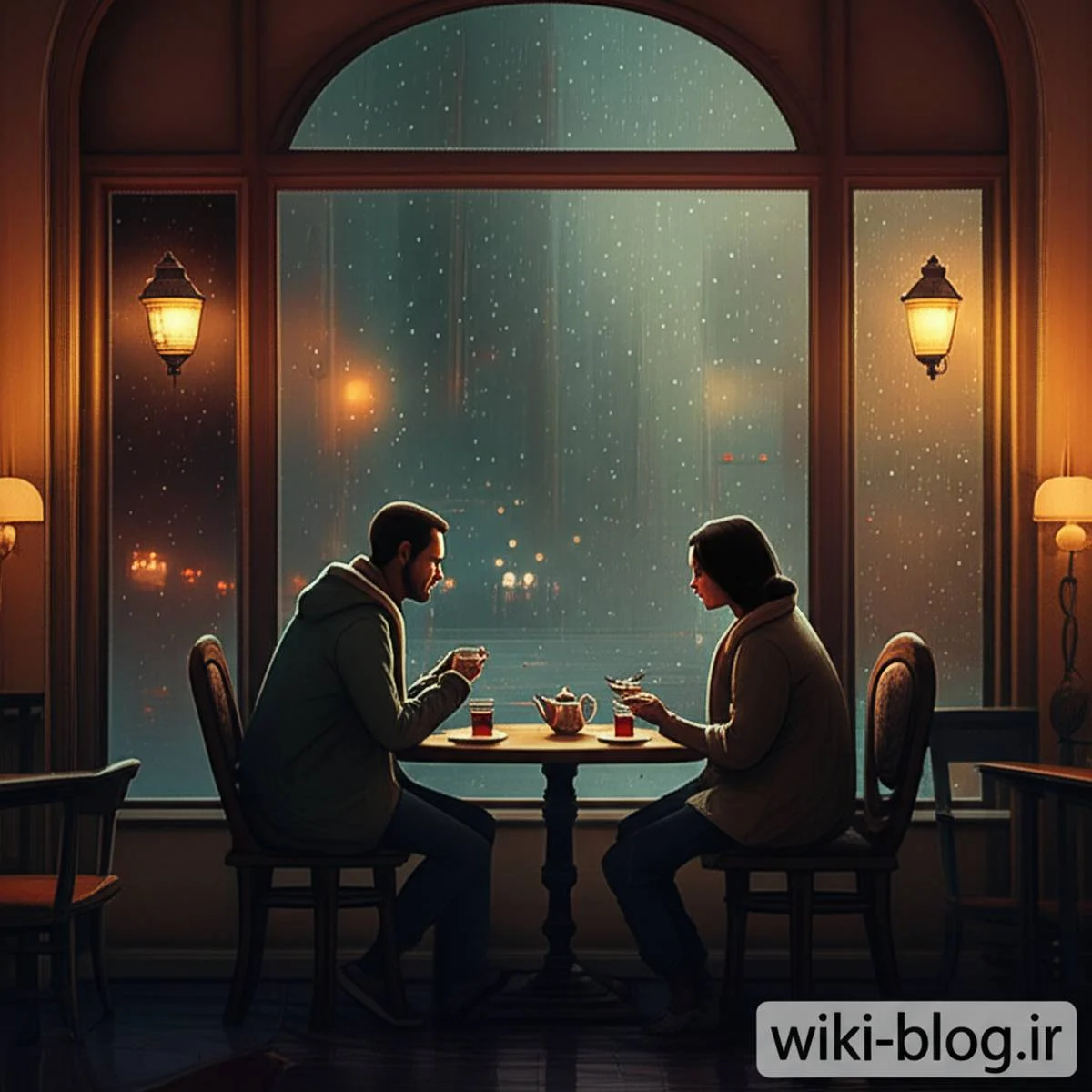 کافه های رشت و یک بزم عاشقانه زیر باران