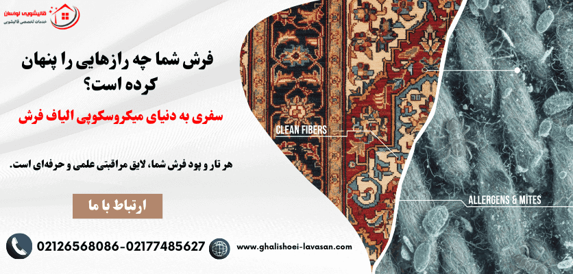 فرش شما چه رازهایی را پنهان کرده است؟ سفری به دنیای میکروسکوپی الیاف فرش