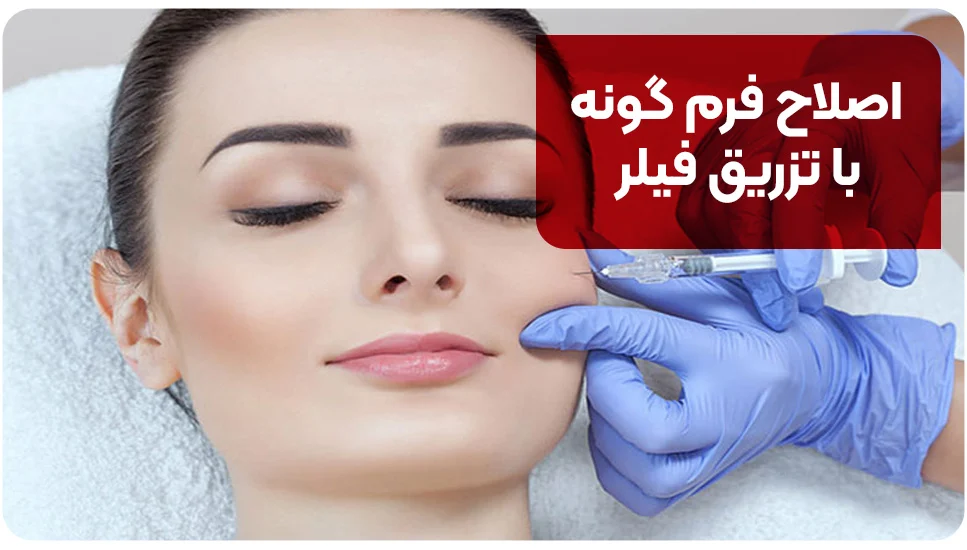 اصلاح فرم گونه با تزریق فیلر